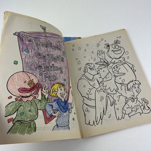 DISNEY Coloring Book Hunchback Notre Dame Paint w Water Lot Golden Book VTG 90s - Picture 5 of 7